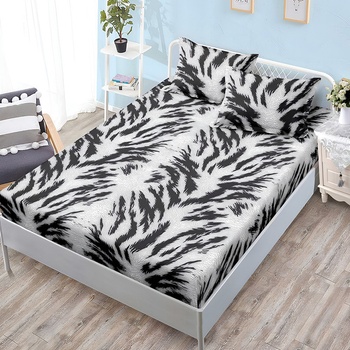 EmonaMall Долен чаршаф с ластик и две калъфки (за матрак от 160x200 до 180x200) EmonaMall, 3 части - Модел S18946 (S18946-66666L)