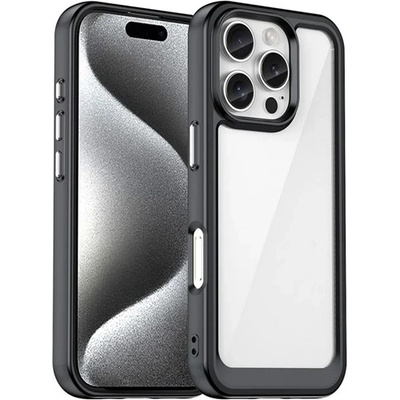 Gigapack iPhone 16 Pro GIGAPACK Силиконов протектор за телефон, удароустойчив, прозрачен заден капак, BLACK GP-160124 (GP-160124)