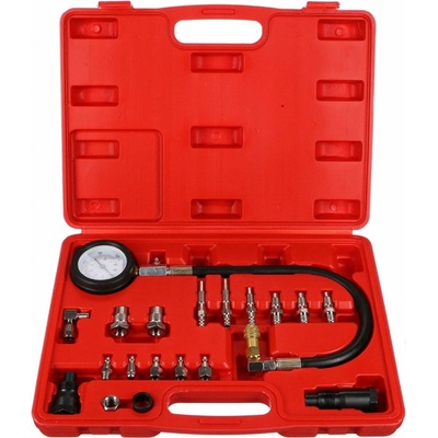 Sada pro testování tlaku válce naftových motorů MECHANIC ENGINE TESTER 21, 0-70bar, 21ks SIXTOL