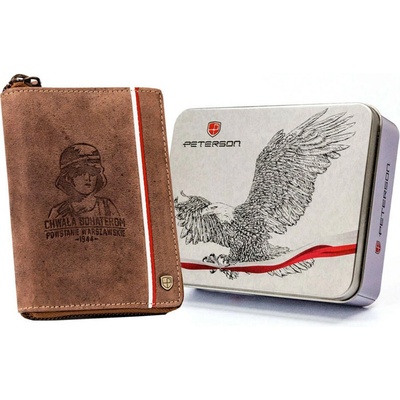 Peterson PTN 340PW-04 2-1-4 HUNTER hnedá pánska kožená peňaženka