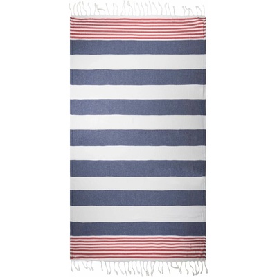 The One Towelling 1046 MARINE Haman uterák navy red 100 x 180 cm