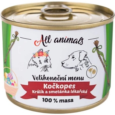 All Animals kočkopes Velikon.menu králík a smetánka 200 g