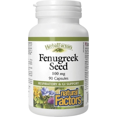 Natural Factors Fenugreek Seed 500 mg HerbalFactors, 90 Capsules