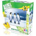 KS Games Animal Planet пъзел 100 части - Трио Пингвини (24x34)