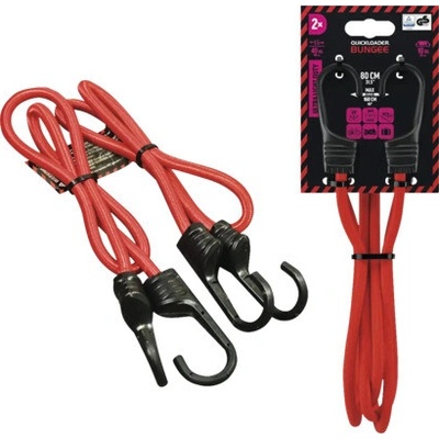 Upínací guma Classic 24 kg, 80 cm × 8 mm QUICKLOADER Bungee, 2 ks