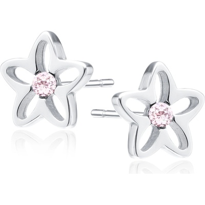 Lunica stříbrné náušnice květinka 0285