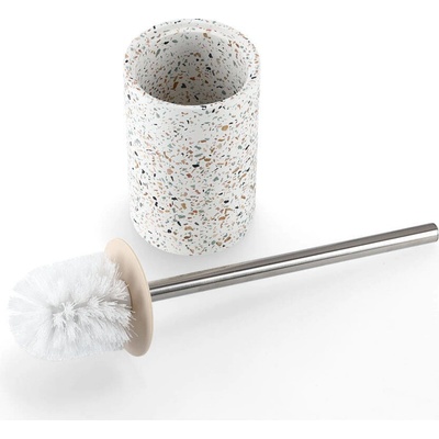 Zeller WC kartáč s cementovou nádobou Terrazzo Ø 10,3 cm