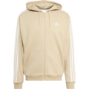 Adidas Мъжки суичър adidas Essentials 3-Stripes French Terry Full-Zip Hoodie - Khaki Three / White (017-4667-0113)