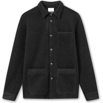Forét Ivy wool overshirt black