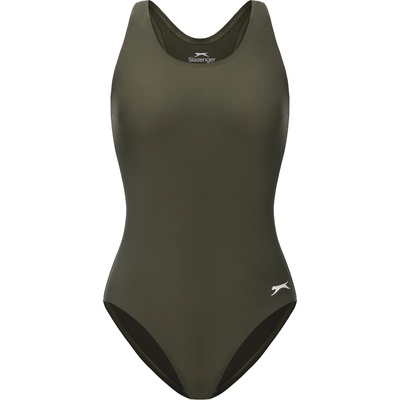 Slazenger Дамски бански костюм Slazenger Racer Back LYCRA® XTRA LIFE Swimsuit Ladies - Khaki