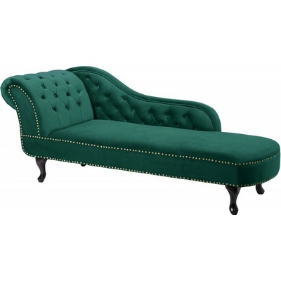 Interior Chesterfield smaragdově zelená samet POL39429 – Zboží Dáma