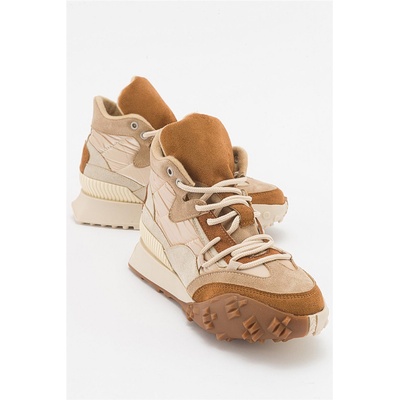 Moda Trend Дамски спортни обувки - Таба с Бежов #411528 (411528_Кафяво)