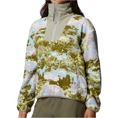 Columbia Дамски поларен пуловер Columbia Women's Sequoia Grove Printed Half Zip Fleece jumper - Citron Haze / Fieldaze (105-7152-0212)