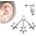 Piercingate hvězdičky NAU00935 čirá