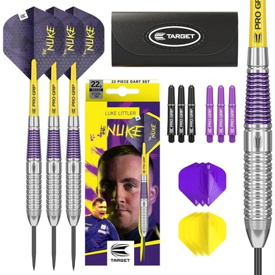 Sada steel šípok Target Luke Littler 22g, brass