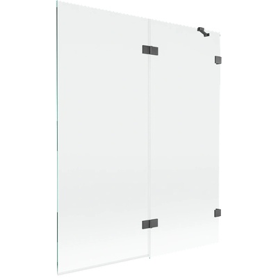 Mexen Lunar параван за вана 2-крилен десен 140 x 150 см, прозрачен, четка gun grey - 897-140-100-66-00-P (897-140-100-66-00-P)