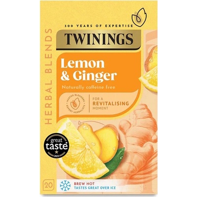 TWININGS Bylinný čaj CITRÓN & ZÁZVOR 20 sáčků 30 g