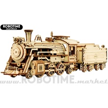 Robotime 3D dřevěné puzzle Parní lokomotiva Prime Steam Express 1:80 308 ks