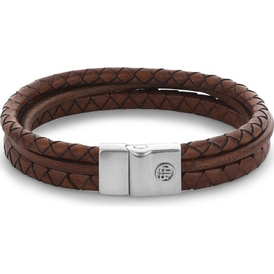 Rebel & Rose RR-M0056-S-L náramek Full Metal Premium Combo 12mm Cognac