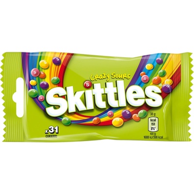 Skittles Crazy Sours žuvacie cukríky 38 g