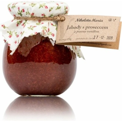 Nikoleta Maria marmeláda Jahody s Proseccom a pravou vanilkou 250 g