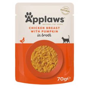 Applaws Chicken with Pumpkin in Broth - пауч пиле с тиква в бульон 70 гр 8001