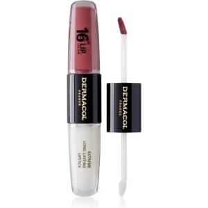 Dermacol 16H Lip Colour дълготрайно червило и гланц за устни цвят 12 Trouble Free 2x4ml