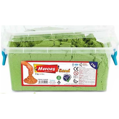 Heroes Пясък за игра Heroes - Зелен цвят, 3 kg (KUM-029.3)