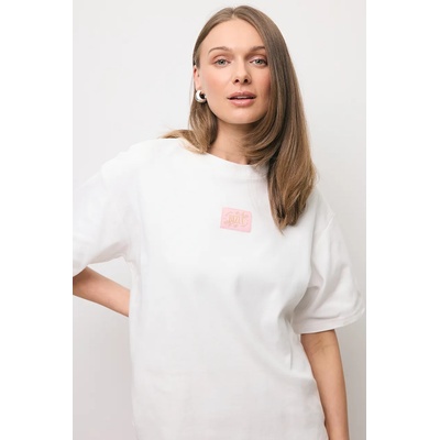 BIZUU Памучна тениска Bizuu PARADISO (PARADISO.KREMOWY)