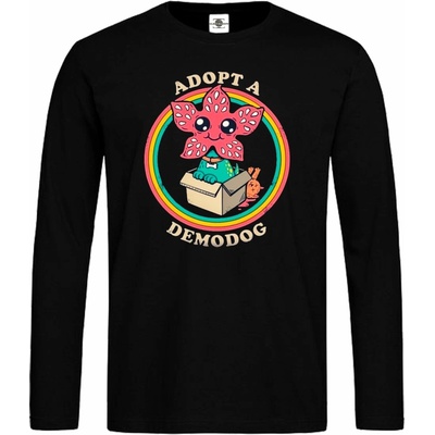 Tričko Stranger Things Adopt a Demodog Černá – Zboží Mobilmania
