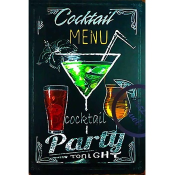 Ceduľa Cocktail Menu