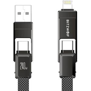 BlitzWolf Кабел BlitzWolf BW-HDC7 4в1 USB-C Lightning 240W (BW-HDC7)