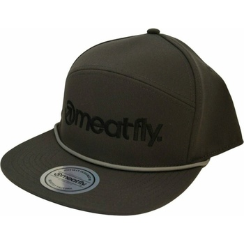 Meatfly шапка с права козирка Creeper 6 Panel Snapback Сиво / Черно Лого Meatfly | Siv | МЪЖЕ | ONE SIZE