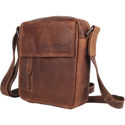 Greenwood malá pánská kožená Crossbody taška no. 191051 hnědá