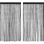 vidaXL Пердета ресни, 2 бр, 100x250 см, черни (132400)