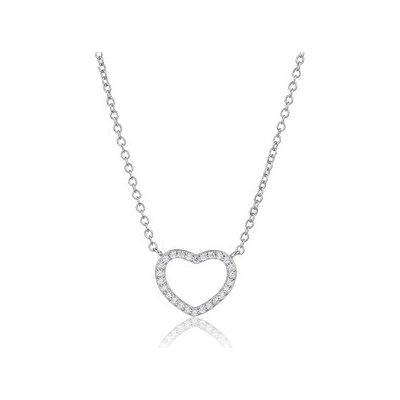 Nubis® Střibrný náhrdelník srdce NB-2389