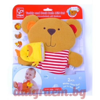 Image 1 of Hape Играчка за баня Мече и Пате hape e0200 (h0200)