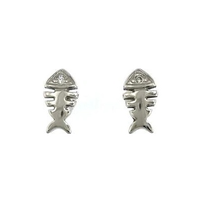 Infinitysilver stříbrné náušnice rybí kost-fishbone 438281