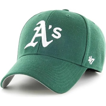 47 brand Шапка с вълна 47 brand MLB Oakland Athletics в зелено с апликация B-MVP18WBV-DGE (B.MVP18WBV.DGE)