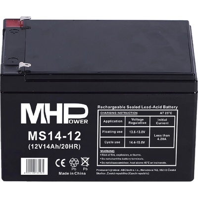 MHPower MS2.3-12 VRLA AGM 12V/2,3Ah, F1 MS2.3-12