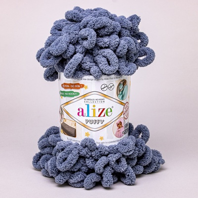 Bellatex Příze PUFFY 100g / 9 m tmavá šedá