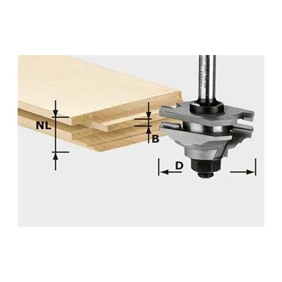 Festool HW S8 D46 x D12-FD Fréza na profil HW, stopka 8 mm 490643