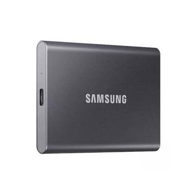 Външен SSD диск SAMSUNG Portable T7, 2 TB external, USB 3.2 Gen 2, 2.5 Инча, Четене: До 1050 MB/s, Запис: До 1000 MB/s, Черен, MU-PC2T0T/WW