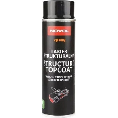 NOVOL SPRAY STRUCTURE TOPCOAT BLACK - Čierny štruktúrny lak v spreji 500ml