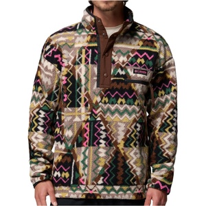 Columbia Мъжки поларен пуловер Columbia Helvetia II Printed Half Snap Fleece Fleece jumper - Black Geomix (005-6144-1812)