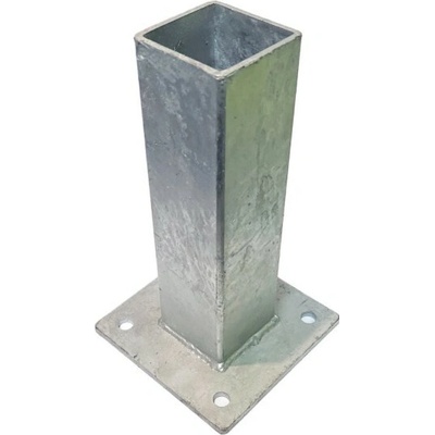 Patka sloupku na podezdívku | pozinkovaná | pro sloupek čtvercového profilu 80 × 80 mm