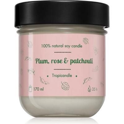 TROPIKALIA Plum, Rose & Patchouli ароматна свещ 170ml