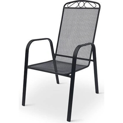 Noela Lana steel ZWMC-31 Zahradní stohovatelná židle, ocel, černá