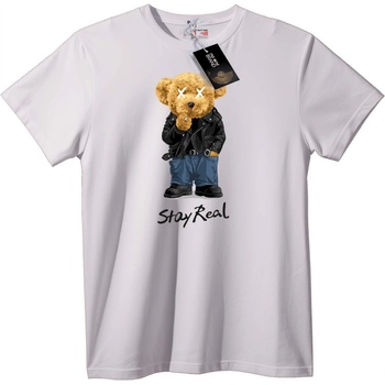 NOONEBRAND Тениска Остър плюшен мечок - XL, White