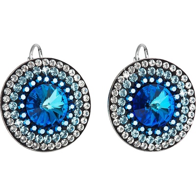 Pavona visací s krystaly Swarovski modré kulaté-rivoli 31208.5